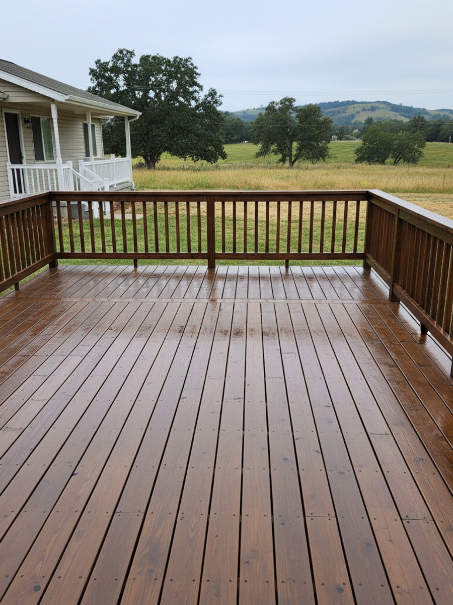 Deck Resurfacing completed by Omega Deck Company in Tehachapi, CA