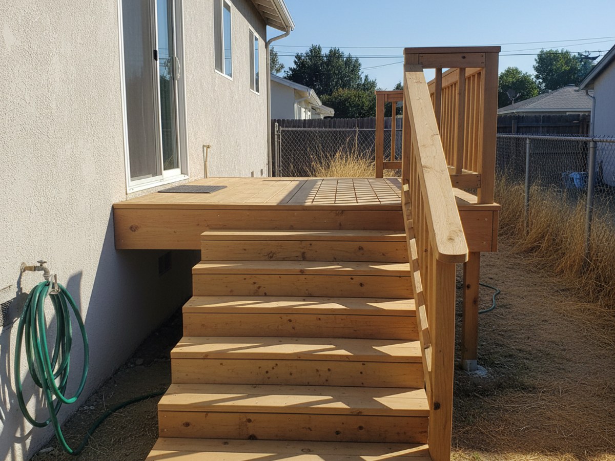 Deck Installation completed by Omega Deck Company in Littlerock, CA